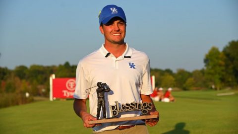 Kentucky’s Alex Goff gets emotional win despite playing wrong ball on final hole